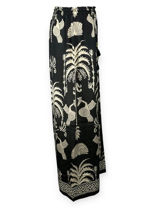pantalone donna fantasia nero e bianco Pahiesa Formentera | PA2127150